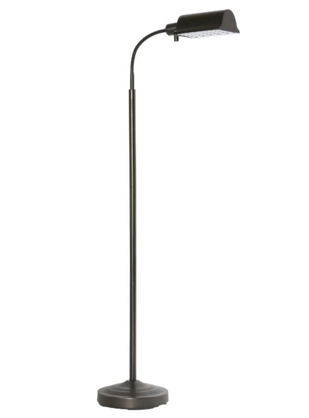 Black Antique Brass Adjustable Cordless LED Floor Lamp