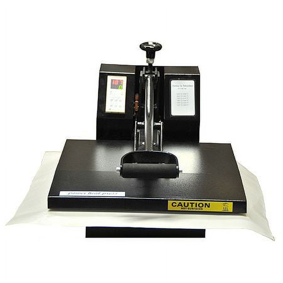 Black 15" x 15" Teflon-Coated Heat Press Machine