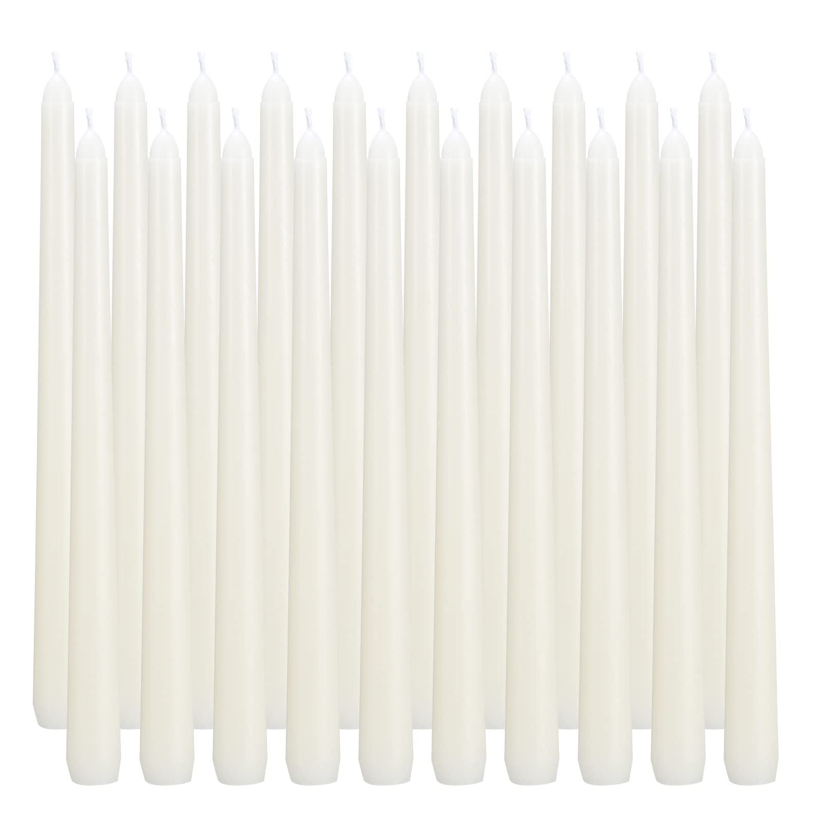 Ivory Dripless Taper Candles Set of 20, 10 Inch