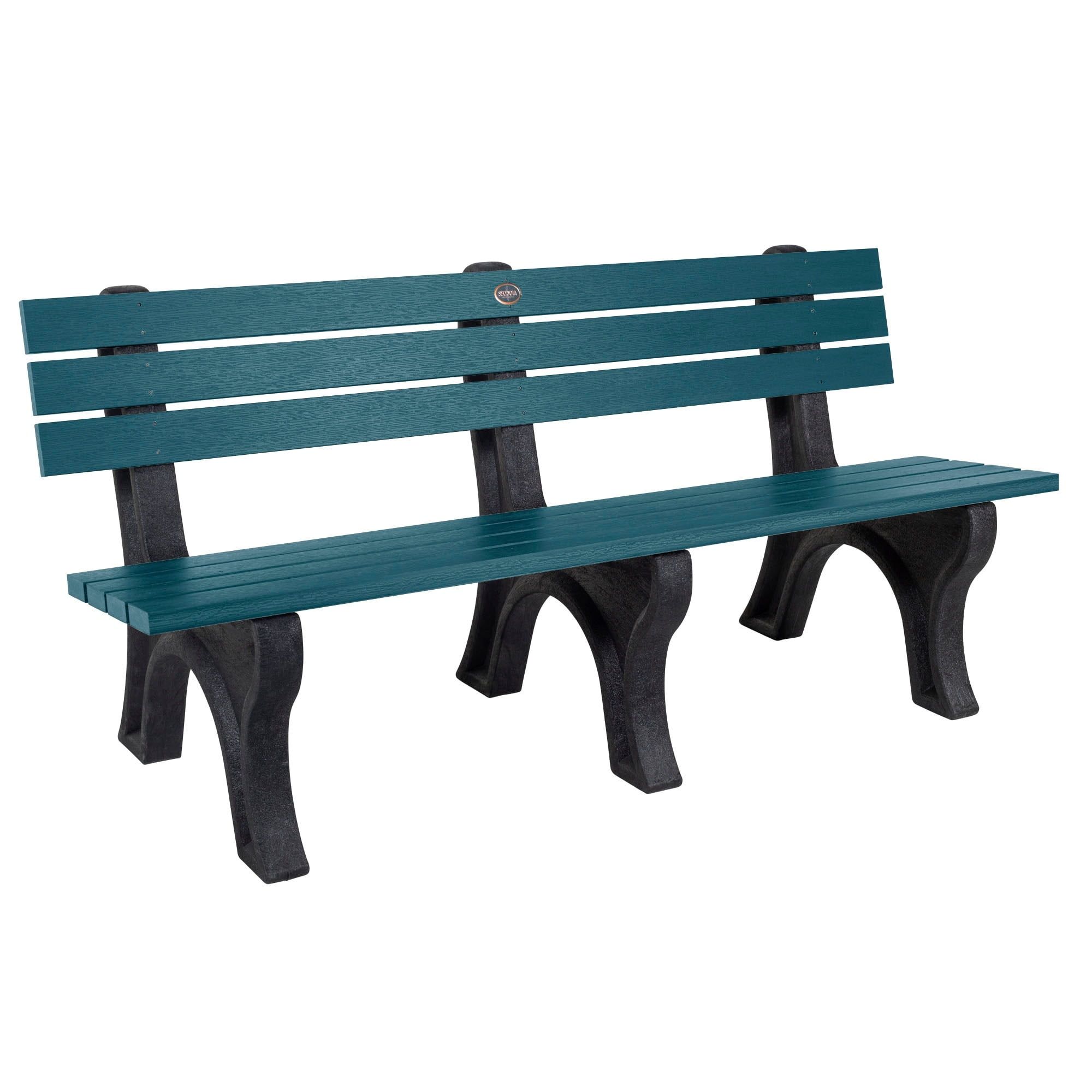 Aurora 6 ft Nantucket Blue Recycled Plastic Outdoor Park Bench