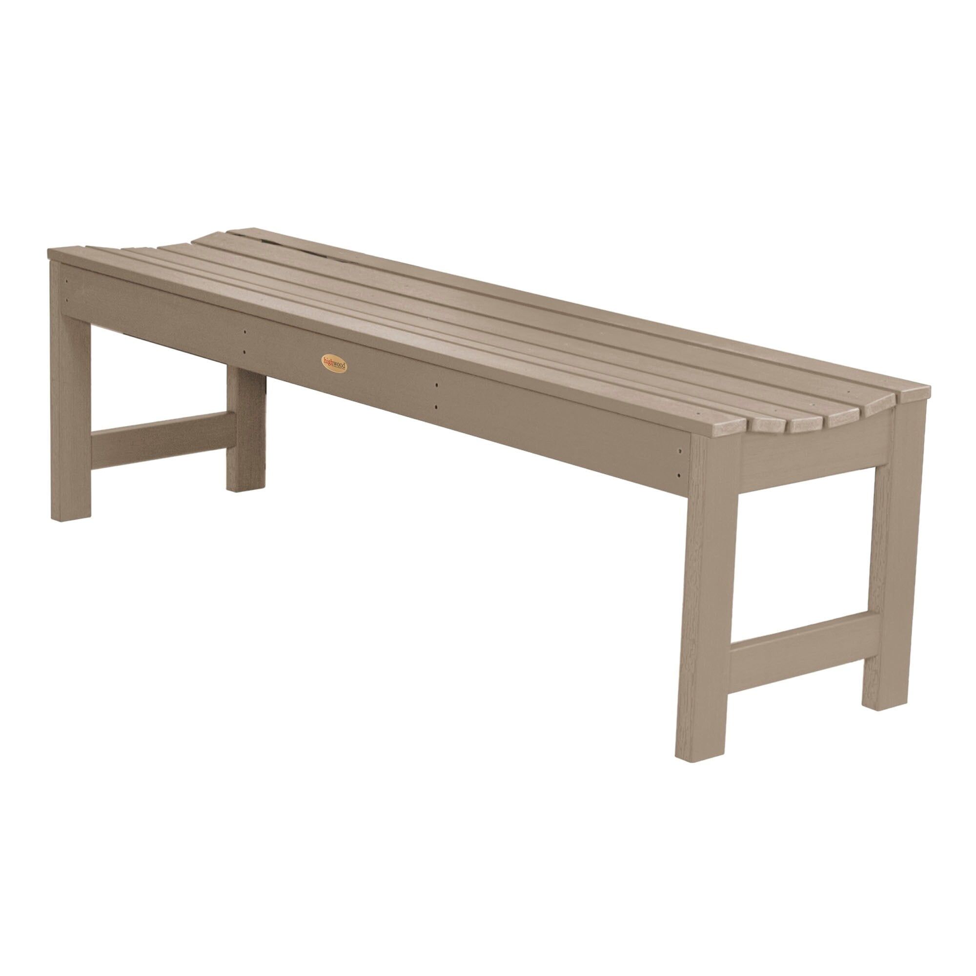 Woodland Brown 5ft Backless Poly Lumber Picnic Bench