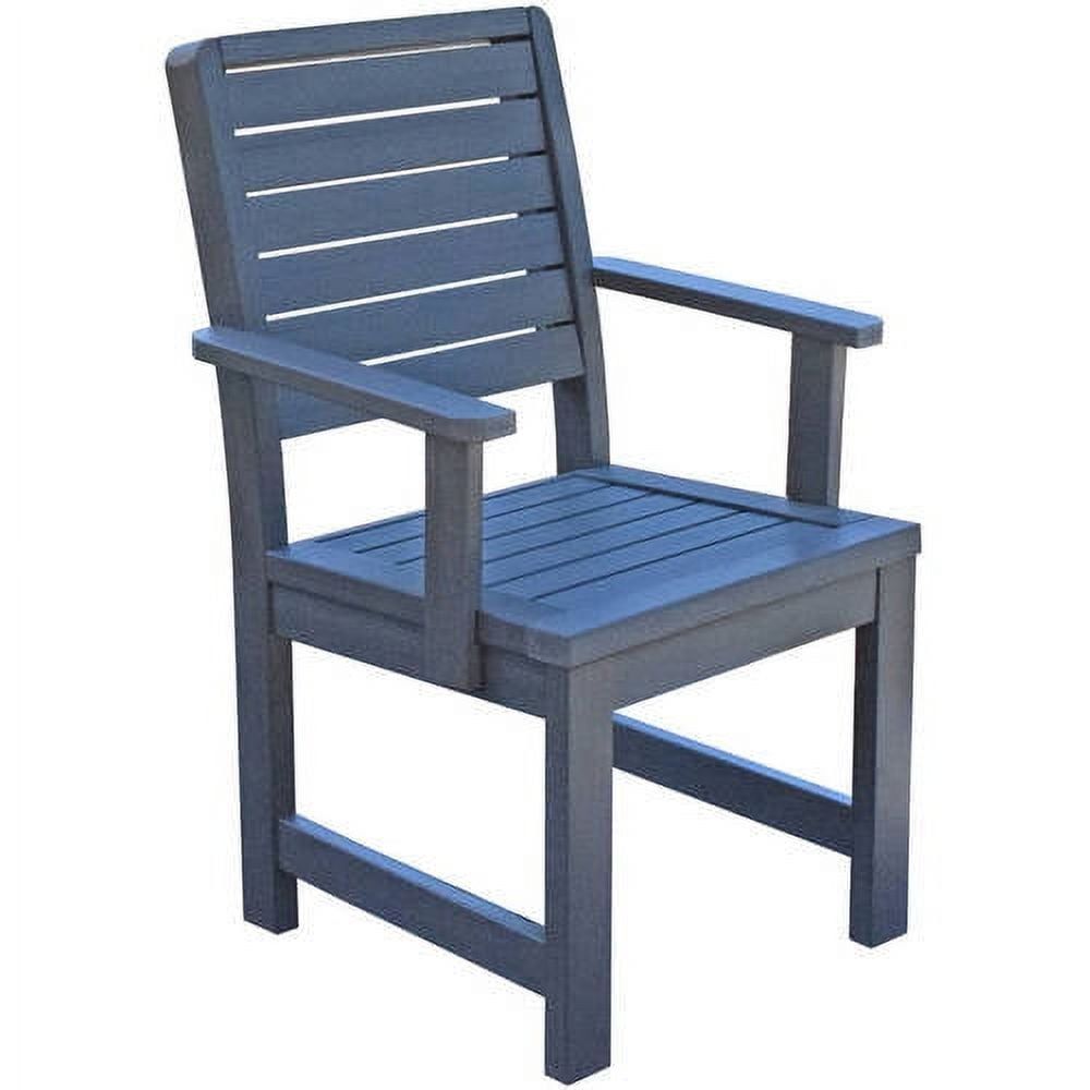 Weatherly Coastal Teak Gray Outdoor Dining Armchair