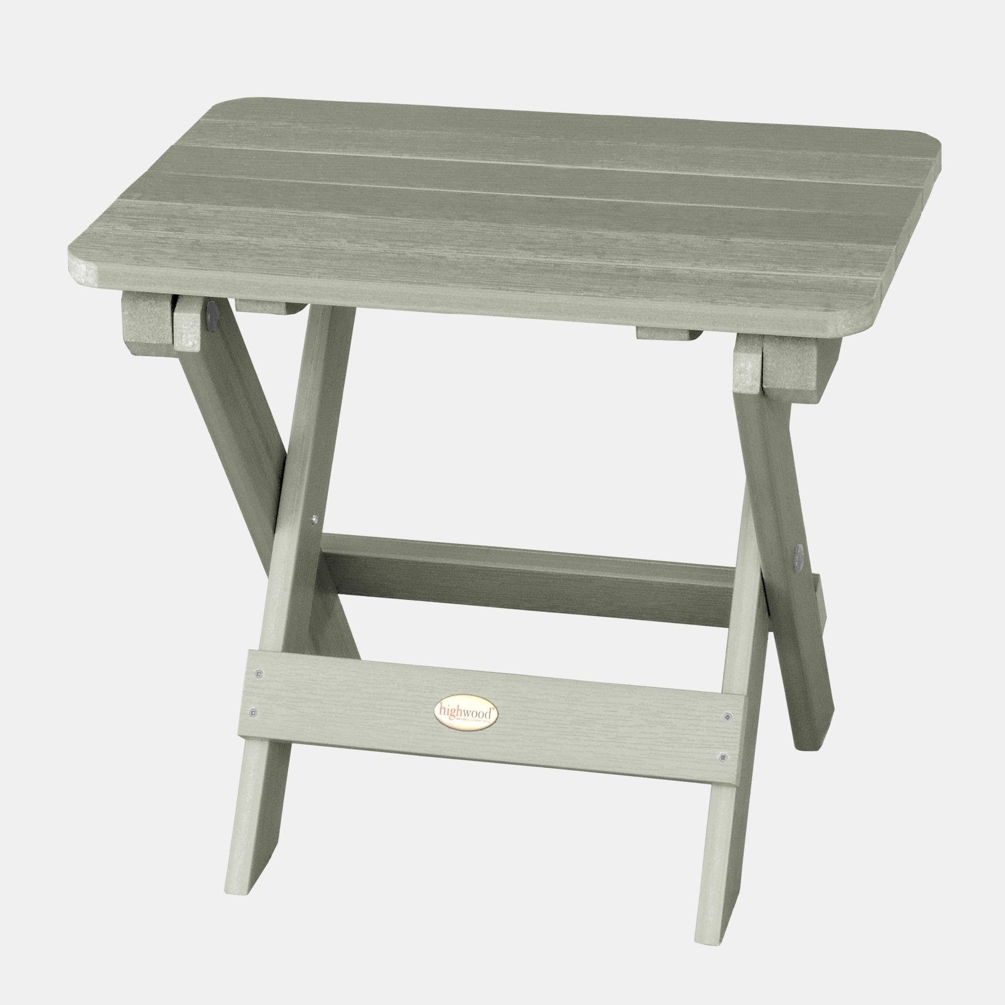 Eucalyptus Green Poly Lumber Folding Adirondack Side Table