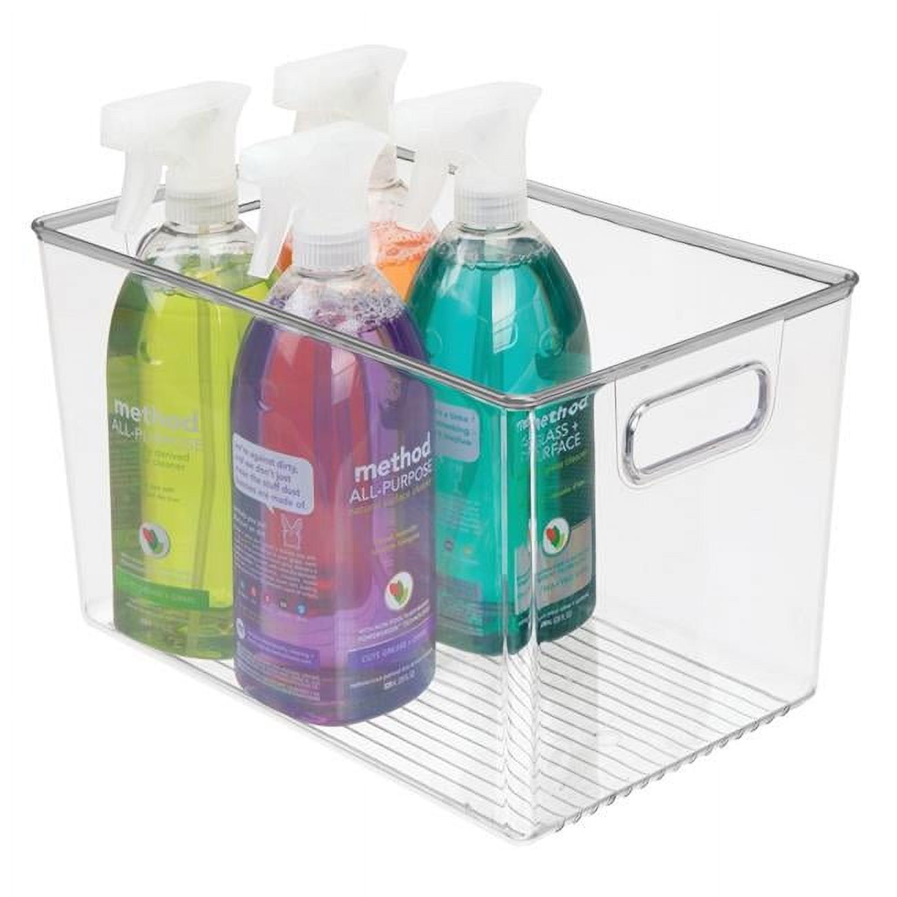 Clear BPA-Free Plastic Kitchen Storage Bin with Handles