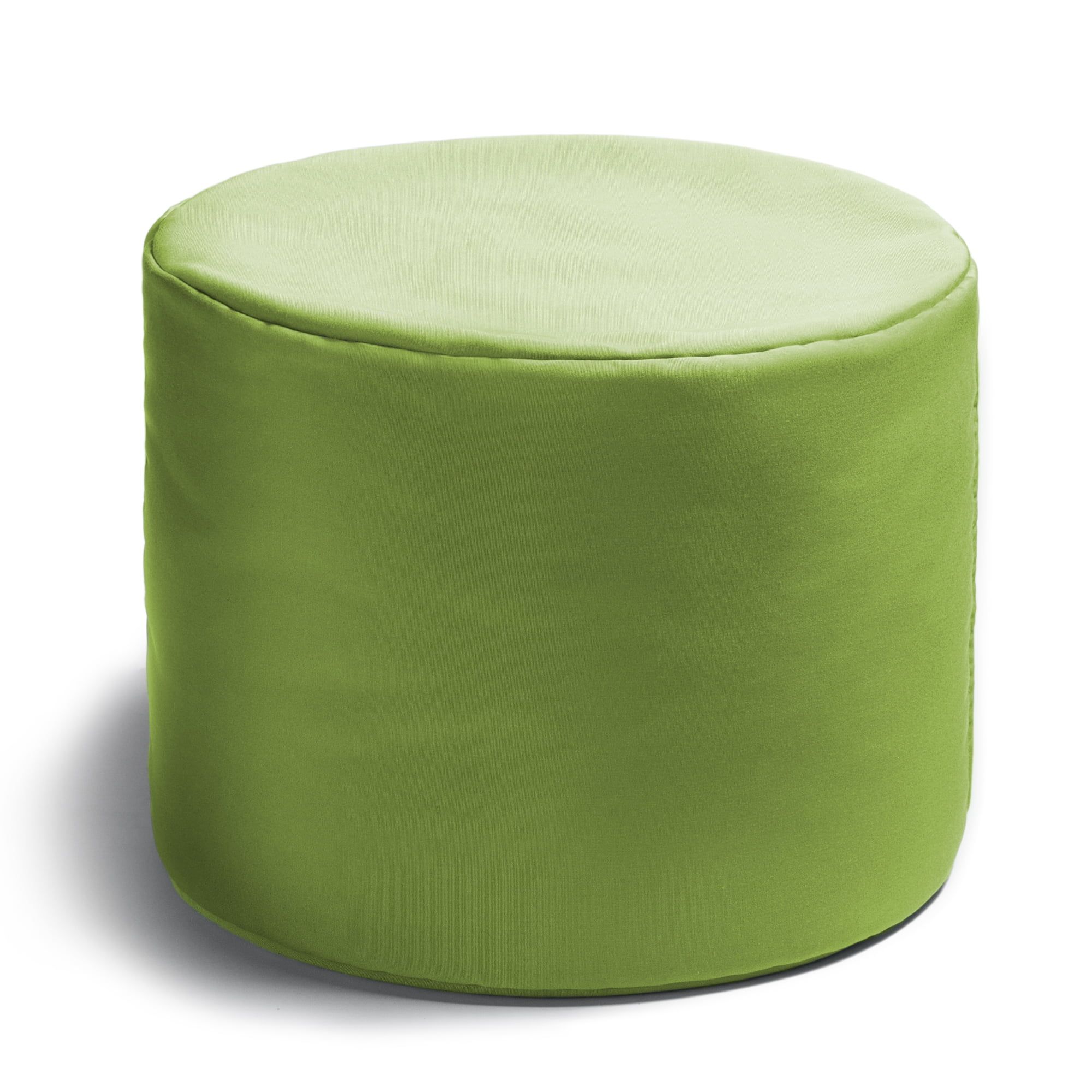 Lime Green Sunbrella Round Bean Bag Pouf - Indoor/Outdoor Versatility