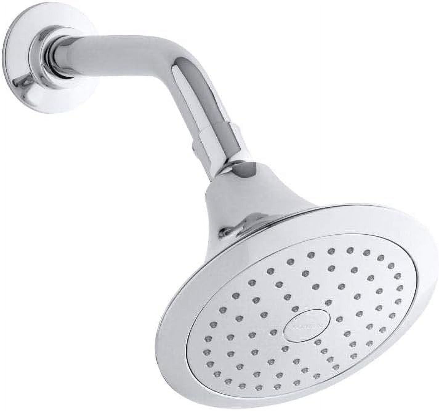 Polished Chrome Wall-Mounted Single-Function Showerhead