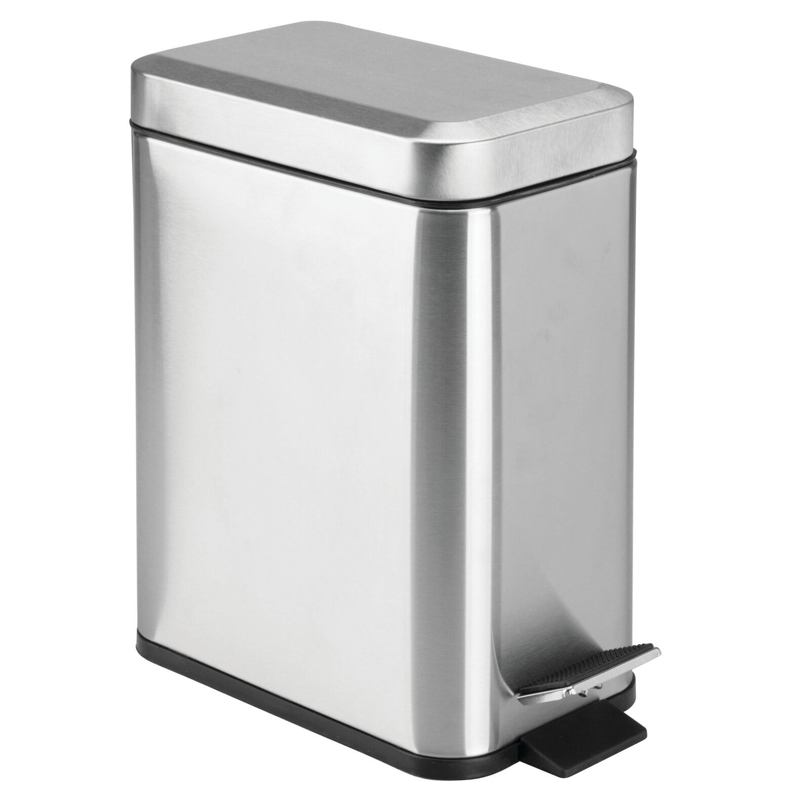 Brushed Stainless Steel 5L Rectangular Step Trash Can