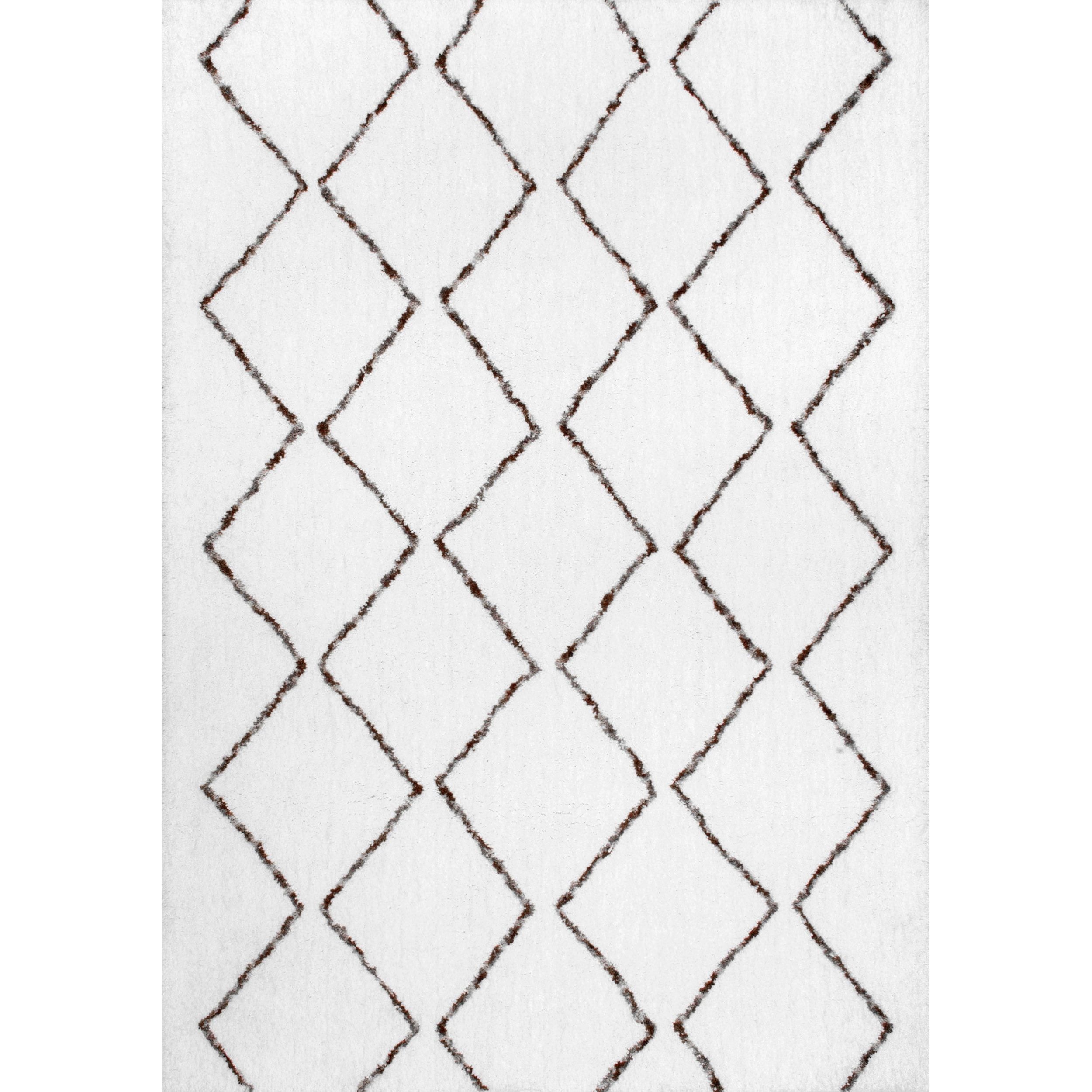 Corinth Modern Beige Handcrafted Shag Area Rug, 3' x 5'