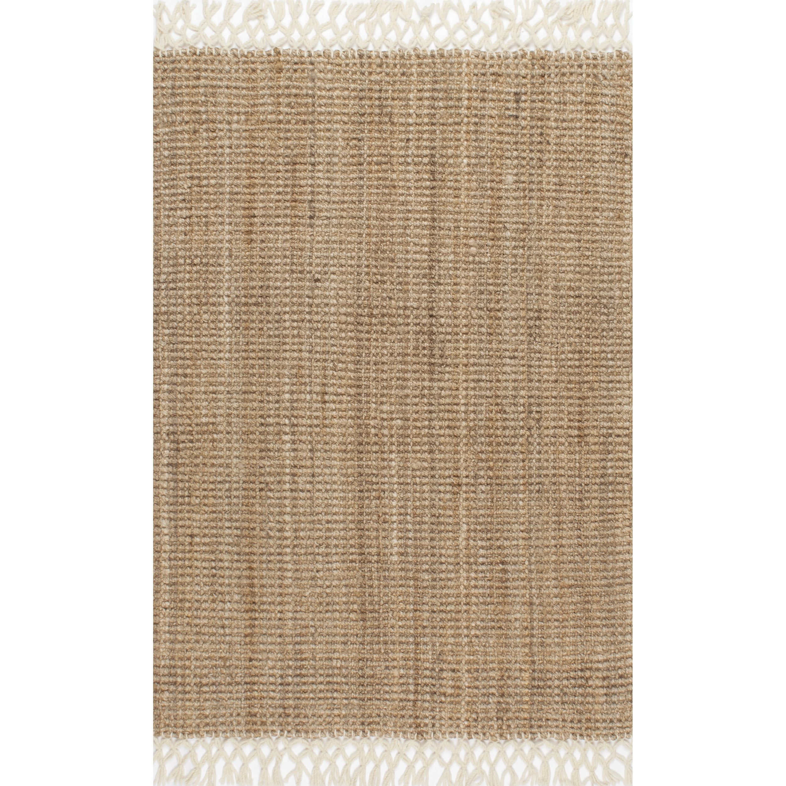 Handmade Natural Wool & Jute 8' Square Tufted Area Rug