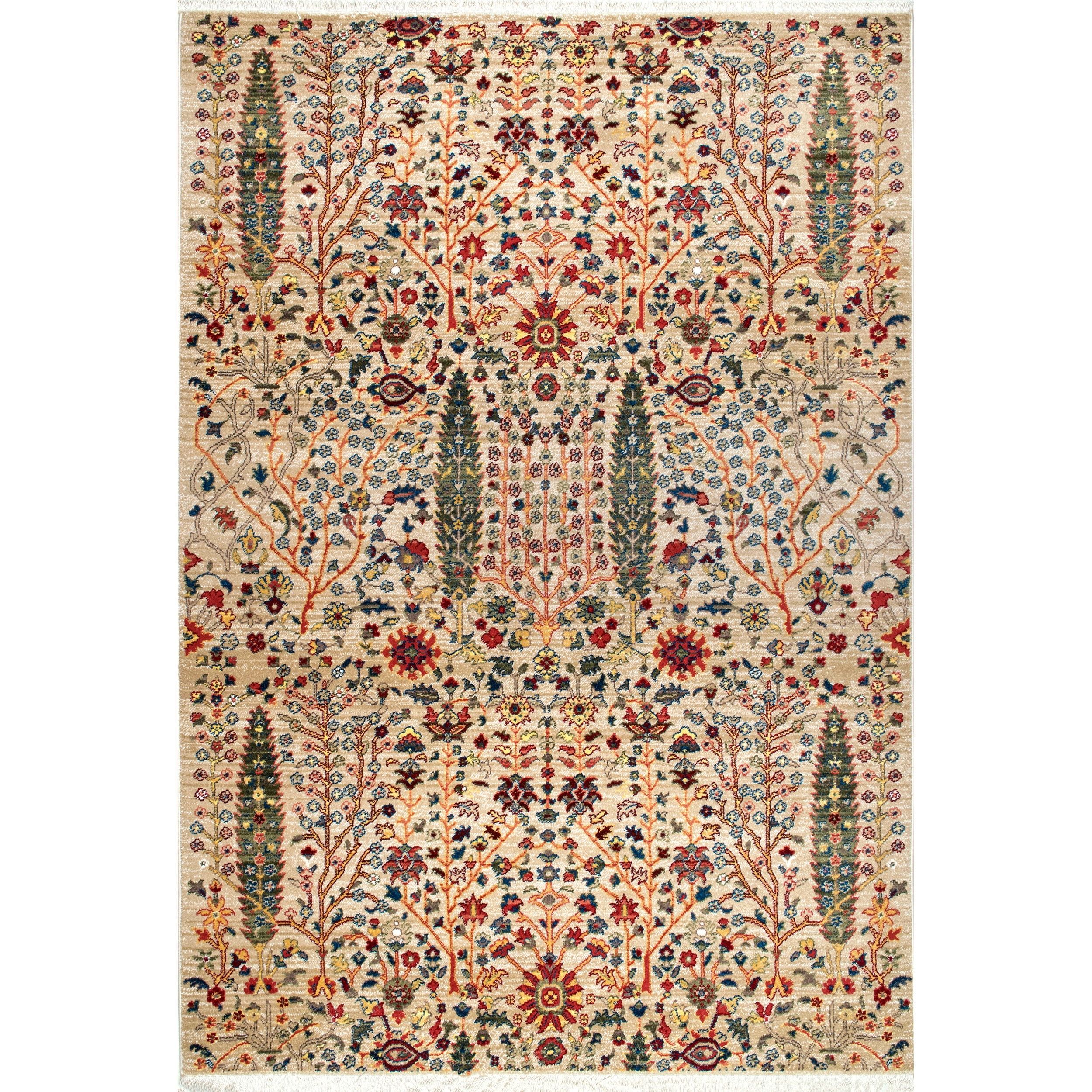 Olive Synthetic Reversible Rectangular Area Rug, 12' x 15'