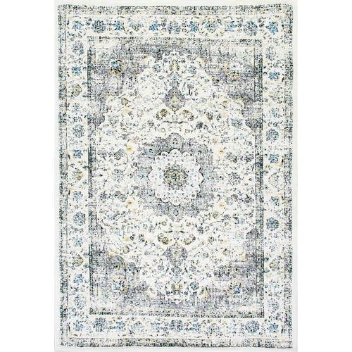 Vintage Paisley 8' x 10' Gray Synthetic Area Rug