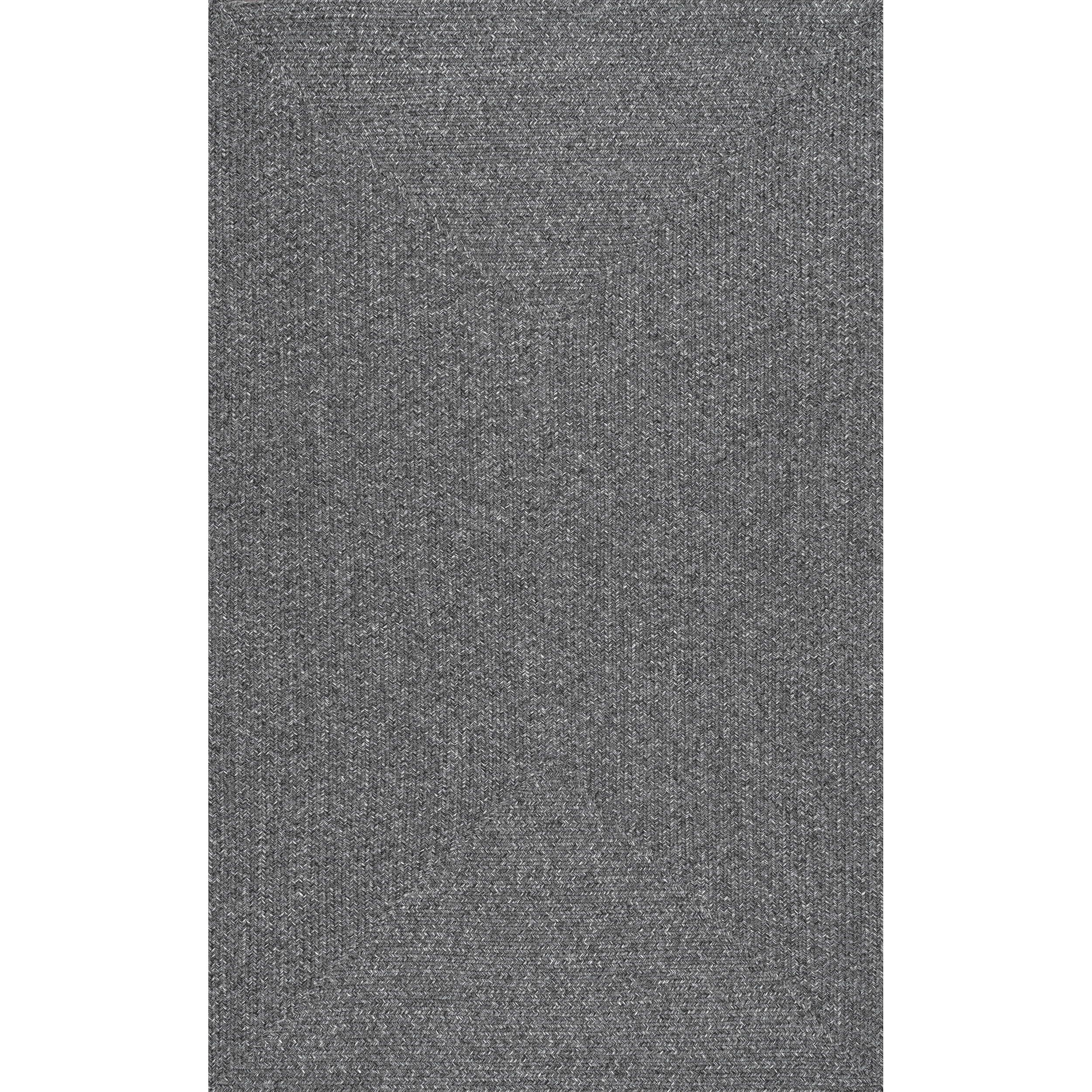 Lefebvre Charcoal 2' x 3' Braided Synthetic Indoor/Outdoor Rug