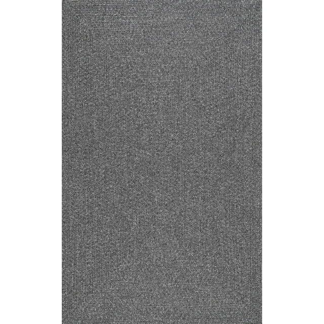 Lefebvre Charcoal 2' x 3' Braided Synthetic Indoor/Outdoor Rug