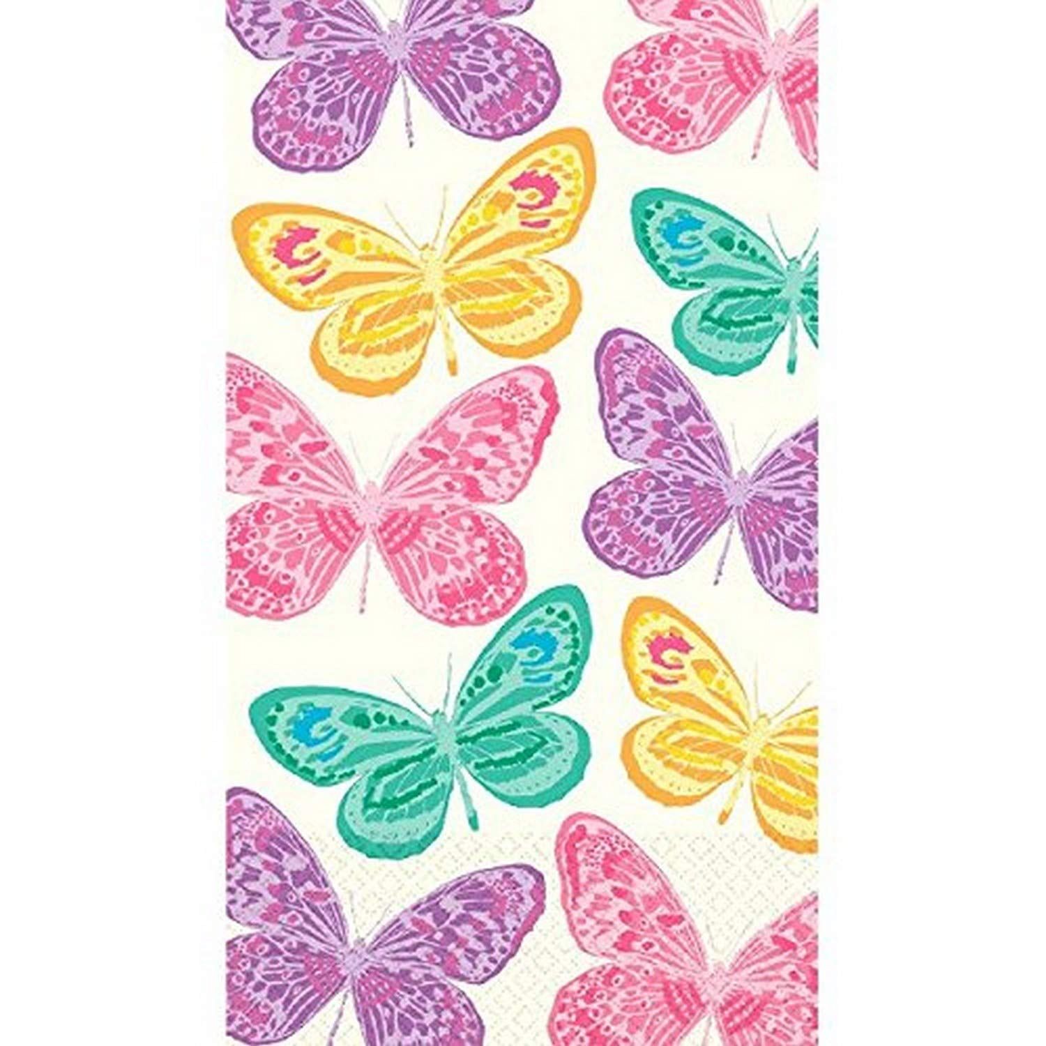 Spring Butterflies 2-Ply Paper Guest Towels, 16 Count