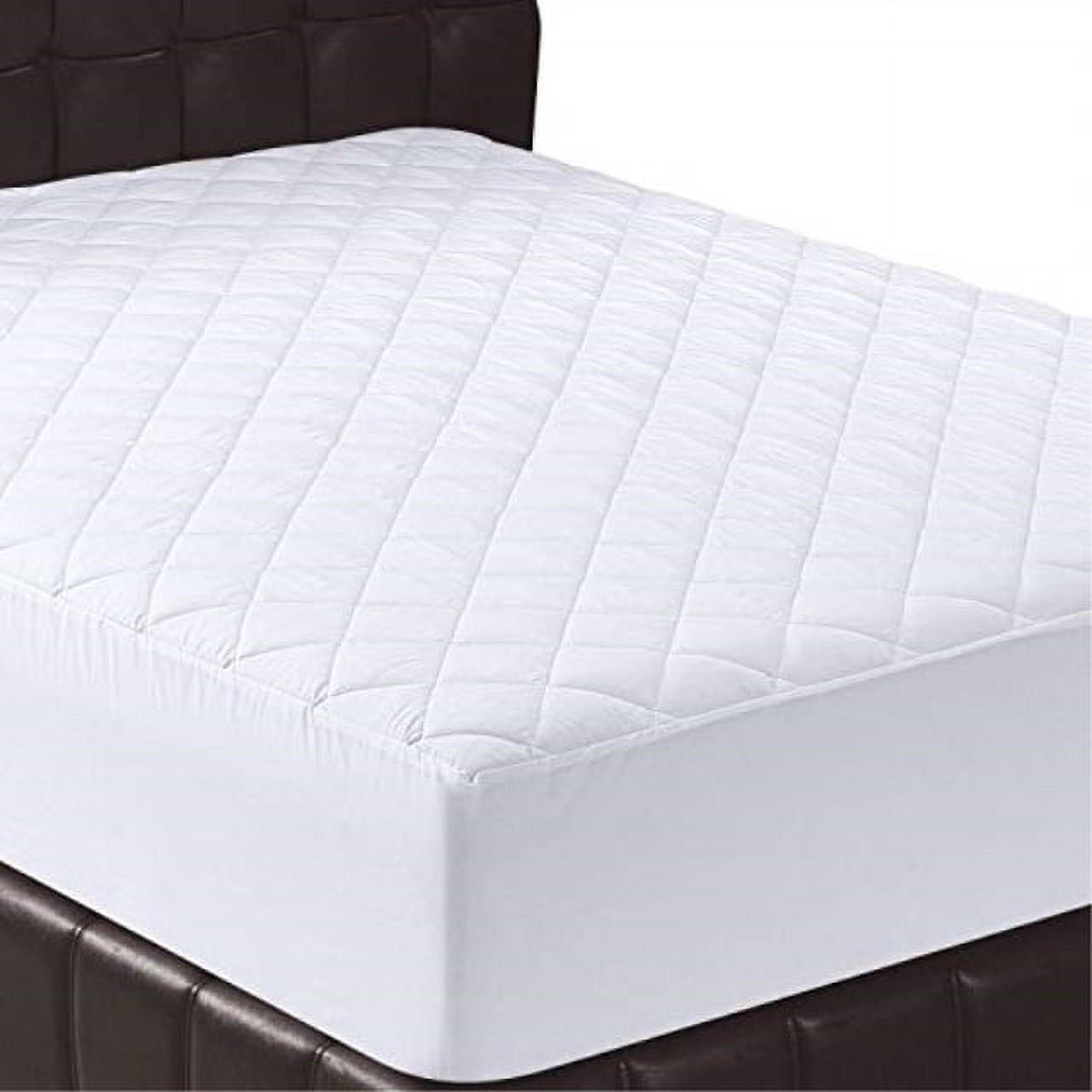 King White Quilted Down Featherbed Mattress Topper