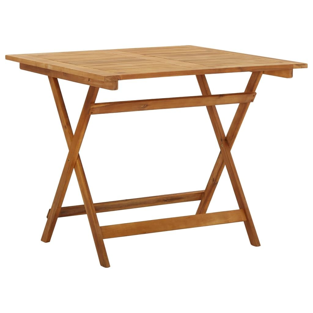 Solid Acacia Wood Folding Patio Table 35.4"