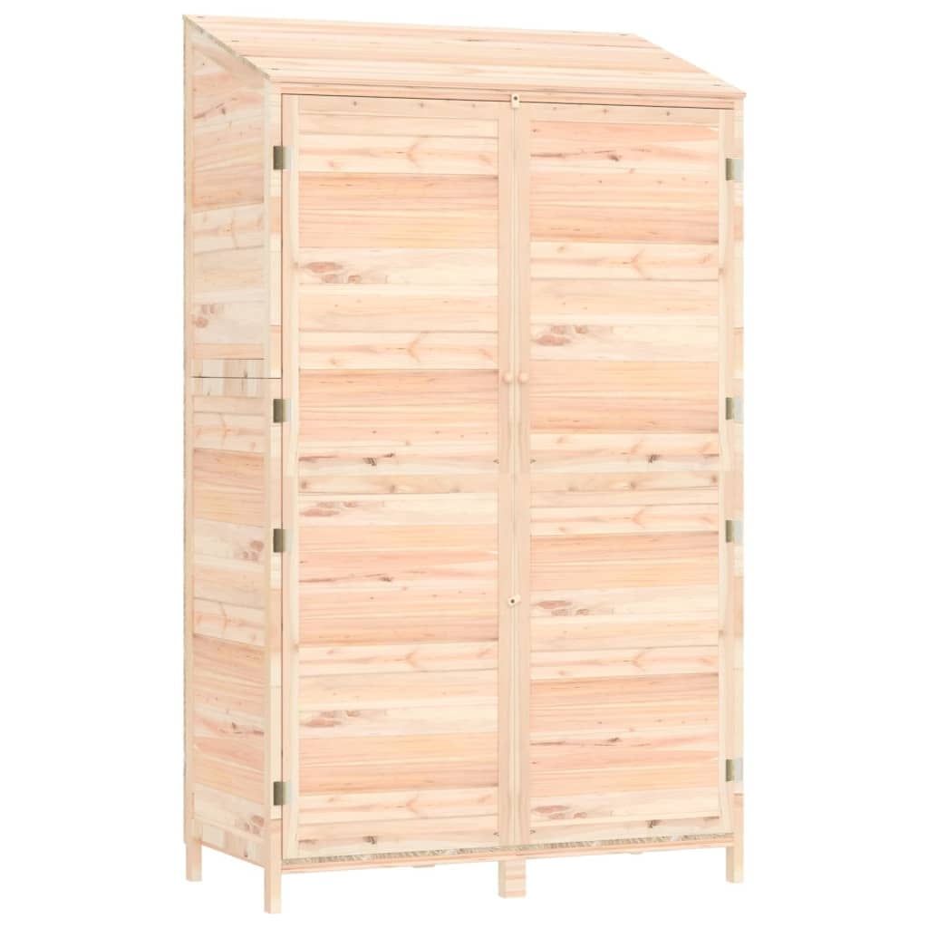 Brown Solid Fir Wood Outdoor Garden Storage Shed