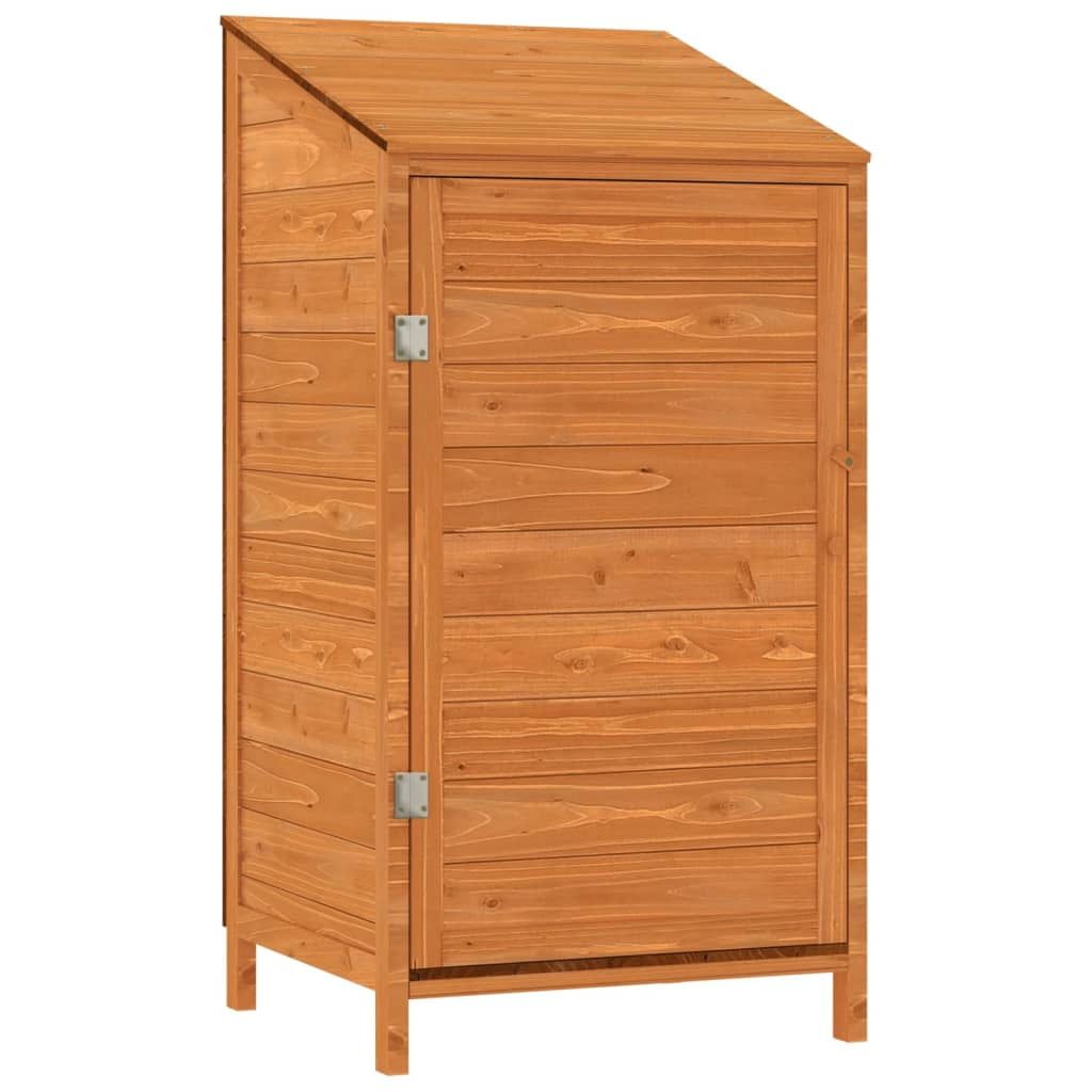 Brown Solid Fir Wood Outdoor Storage Shed