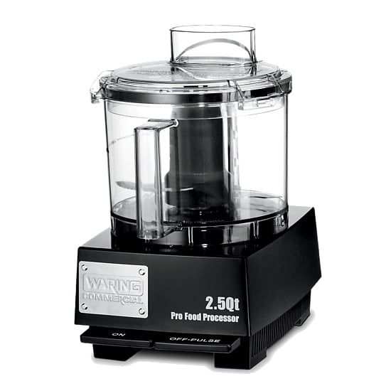 Waring 2.5 Quart Black Commercial Food Processor with LiquiLock Seal