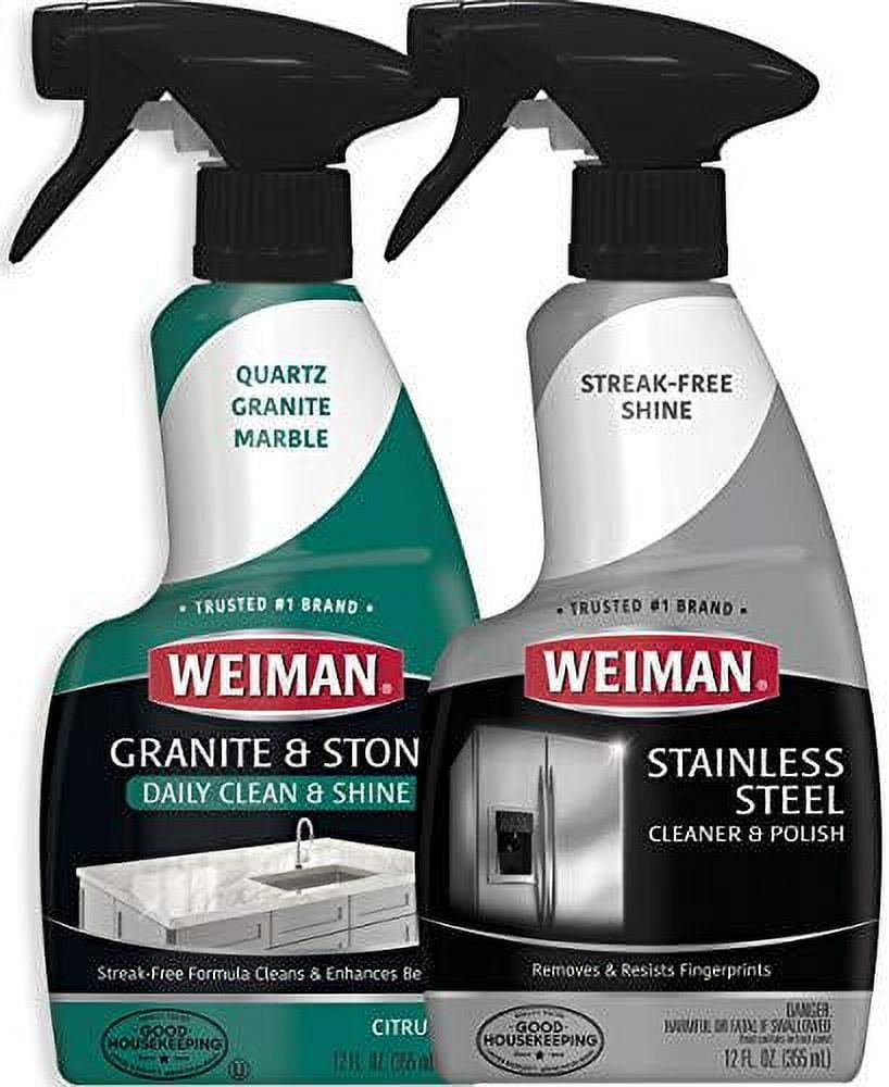 Weiman Stainless Steel and Granite Cleaner Set - 12 Ounce