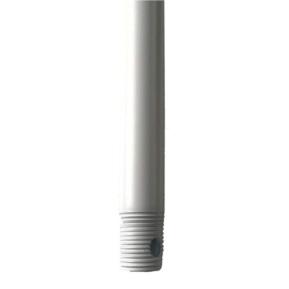 18-inch Matte White Steel Ceiling Fan Extension Downrod