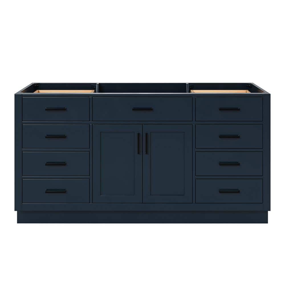 Midnight Blue Hardwood Freestanding Single Bathroom Vanity
