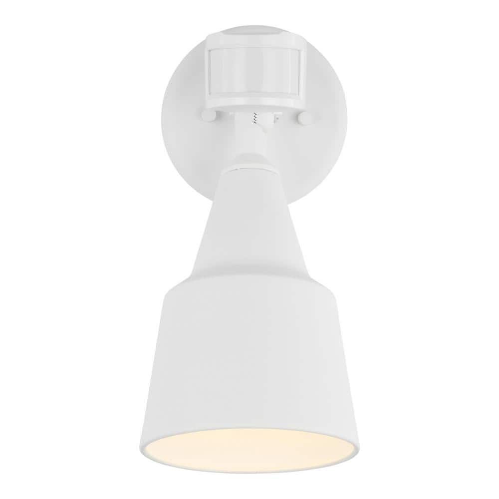 White Aluminum Motion Sensor Outdoor Flood Light