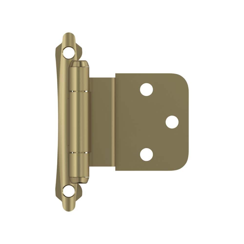 Golden Champagne 3/8 Inch Inset Self-Closing Cabinet Hinge