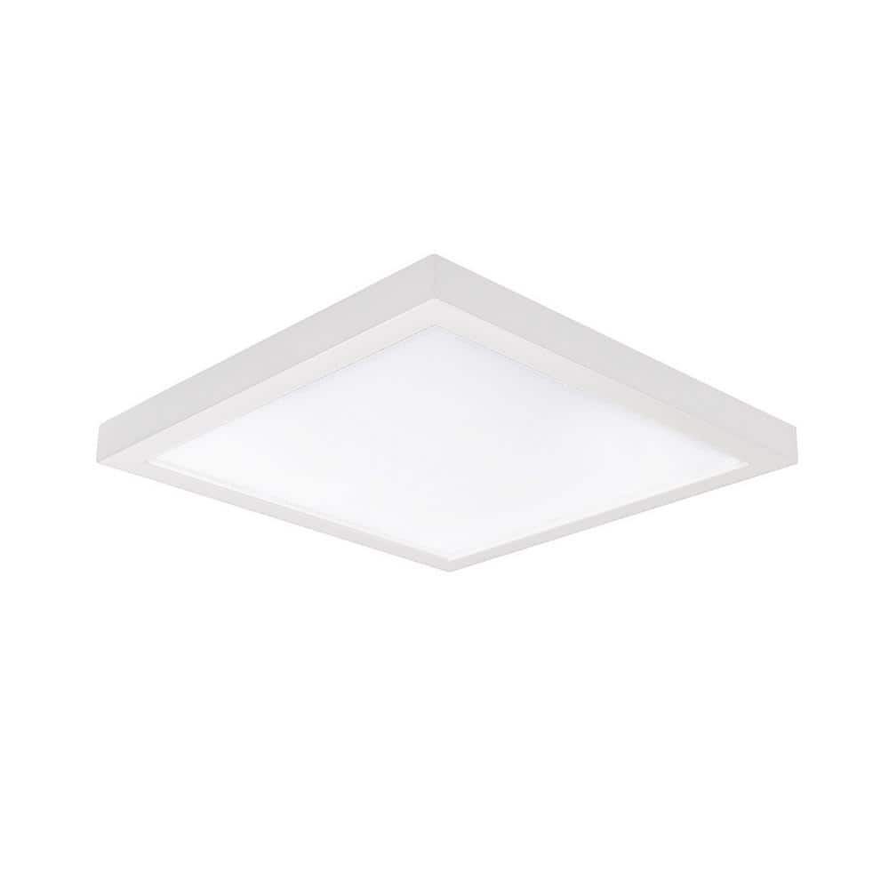 Ultra-Slim Edge Lit White Square LED Flush Mount 5"