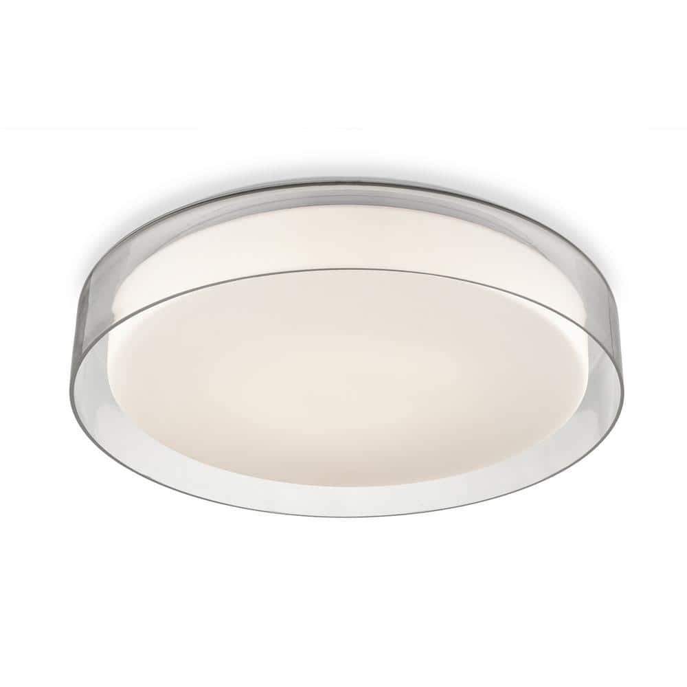 Clear Glass and LED Round Flush Mount Light