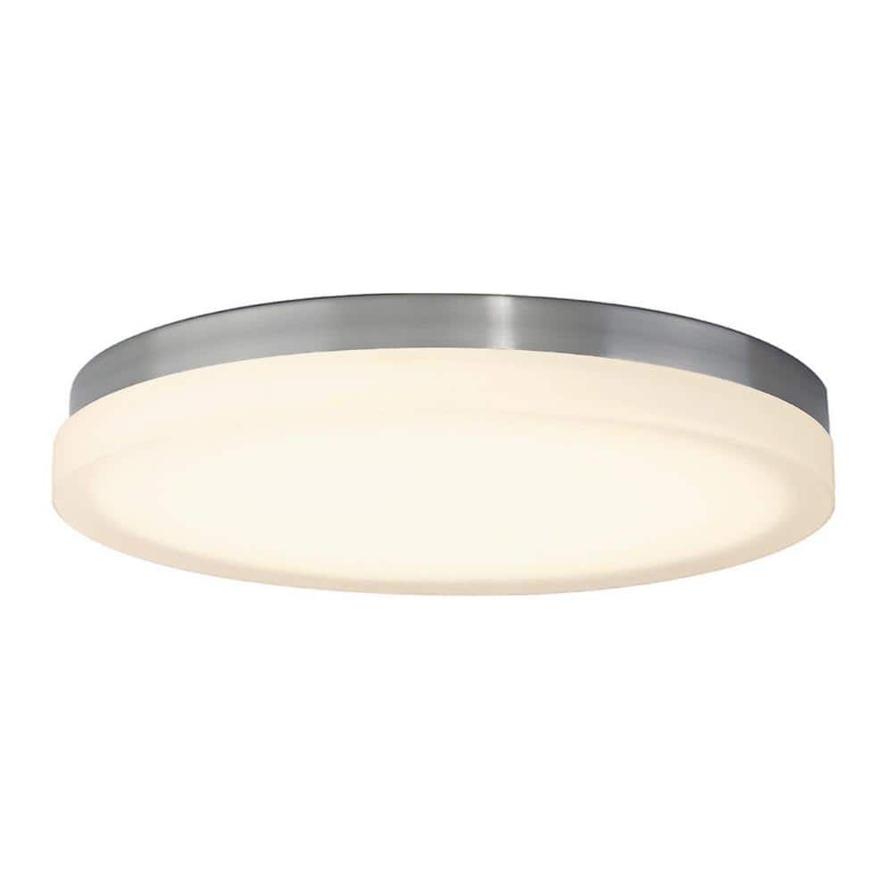 Modern Brushed Nickel 14" LED Flush Mount Ceiling Light