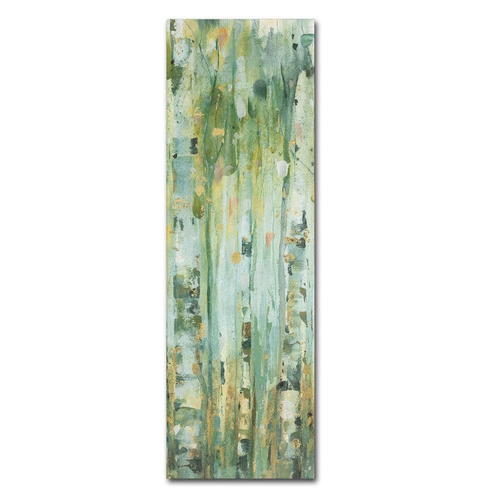 Tall Green and Yellow Forest Canvas Wall Art