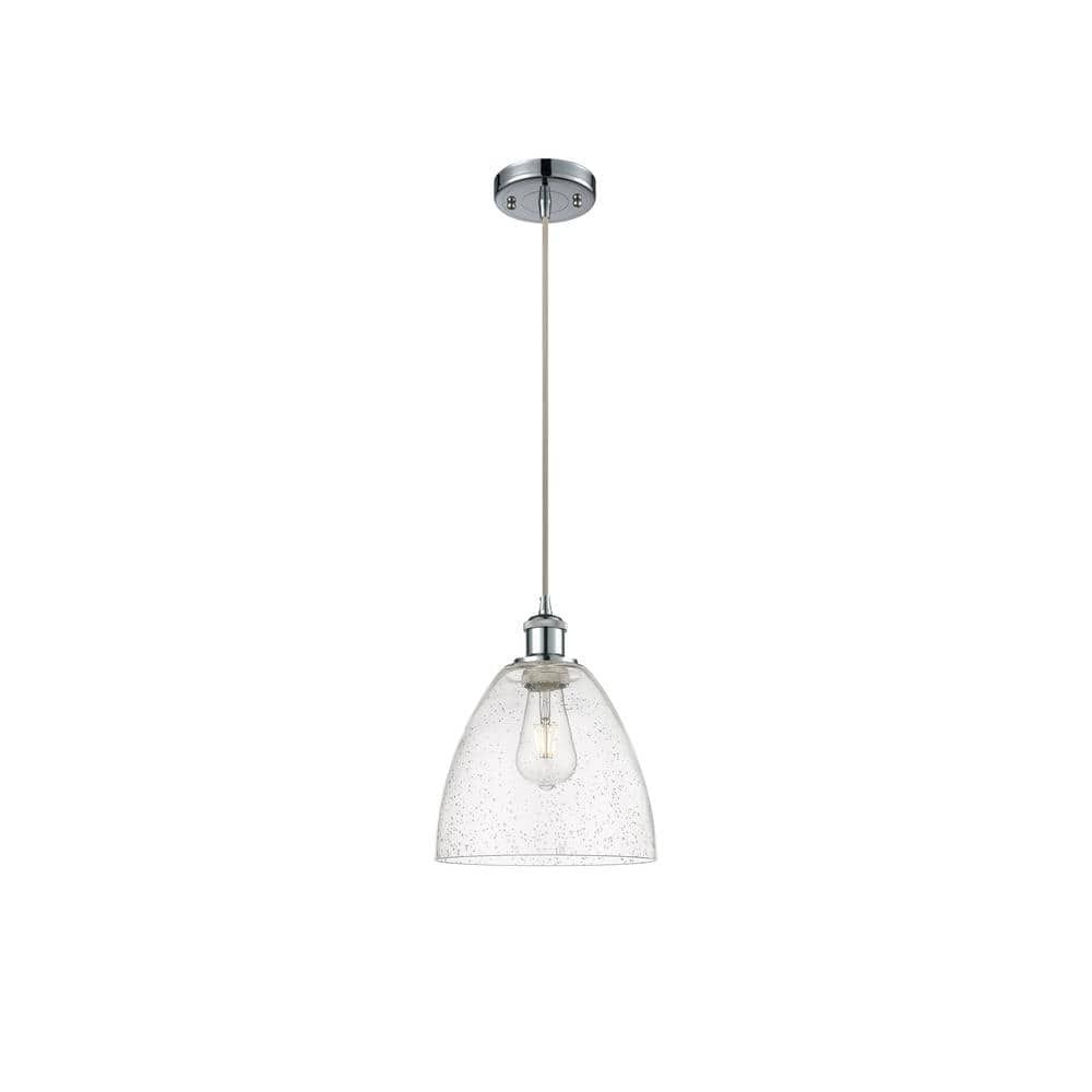 Ballston Sleek Mini Pendant Light in Polished Chrome and Glass