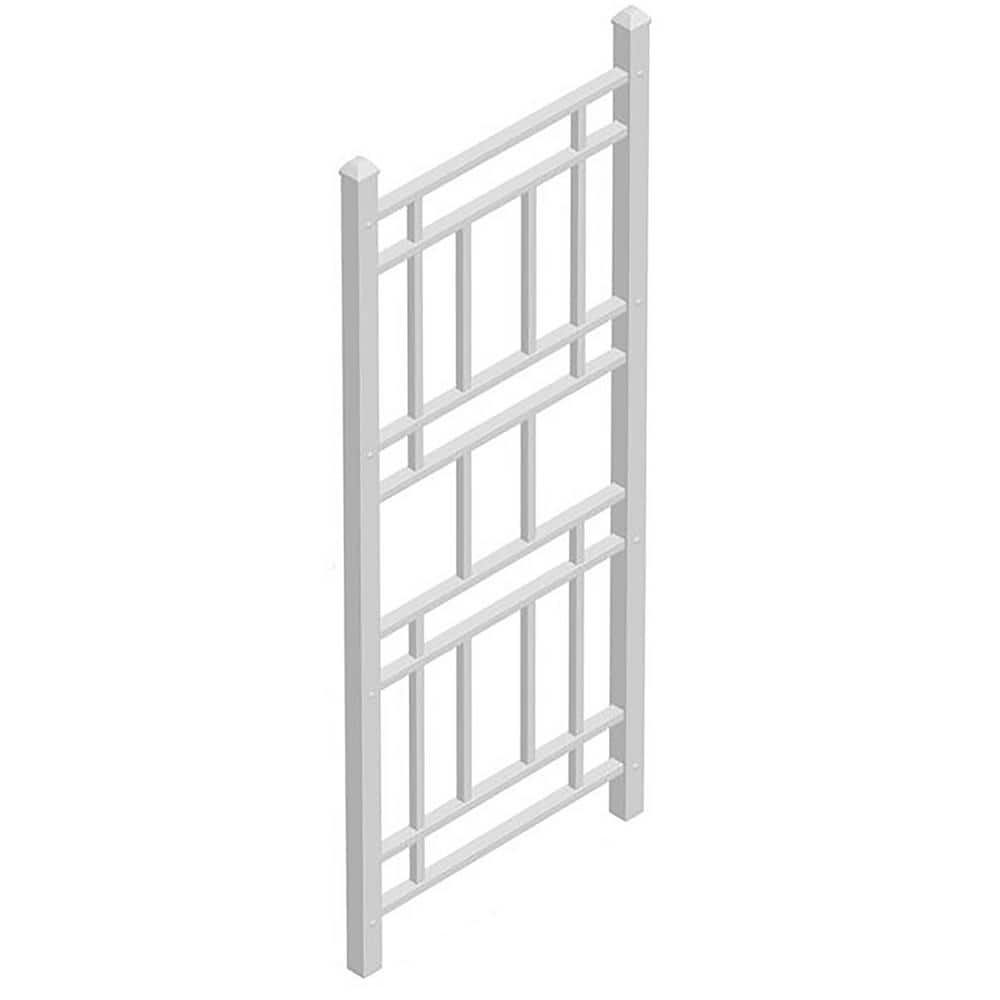 75 in. x 28 in. White Vinyl Garden Trellis