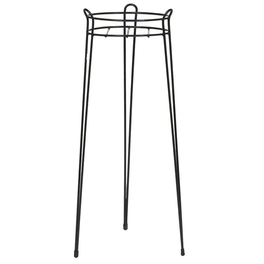 30" Black Steel Tall Indoor/Outdoor Plant Stand