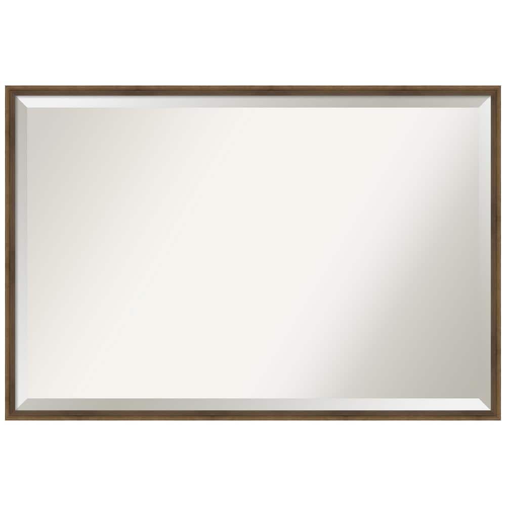 Lucie Bronze 37" Wood Beveled Bathroom Vanity Mirror