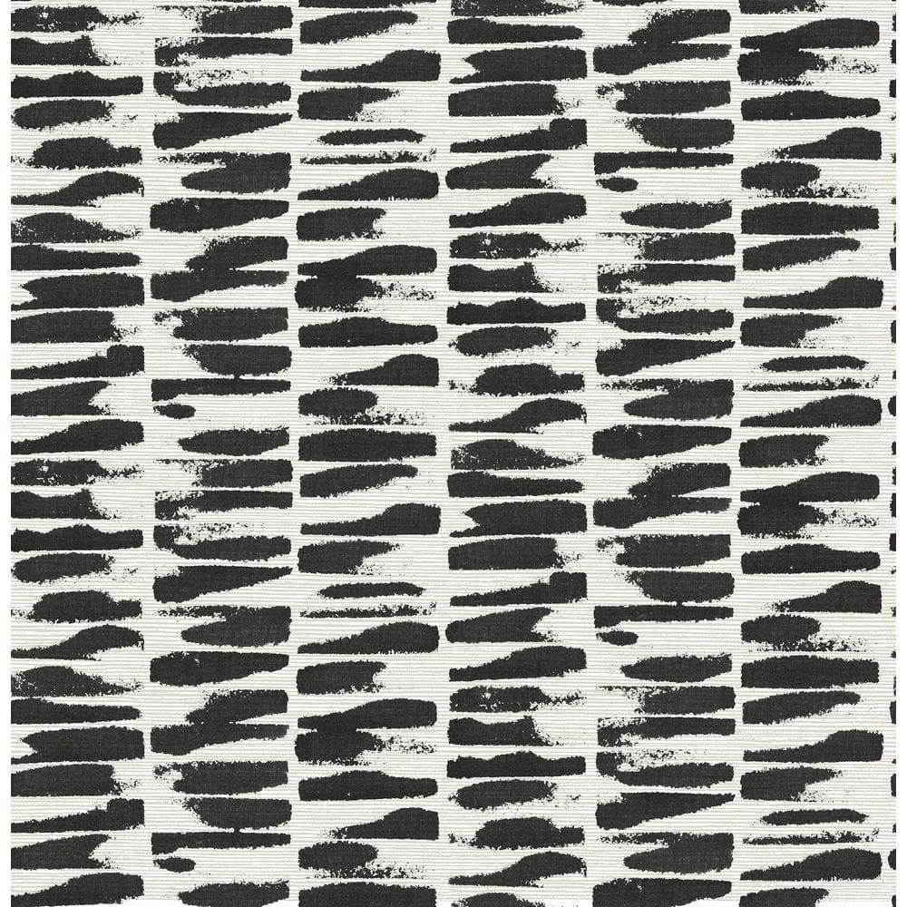 Myrtle Black and White Abstract Non-Woven Wallpaper Roll