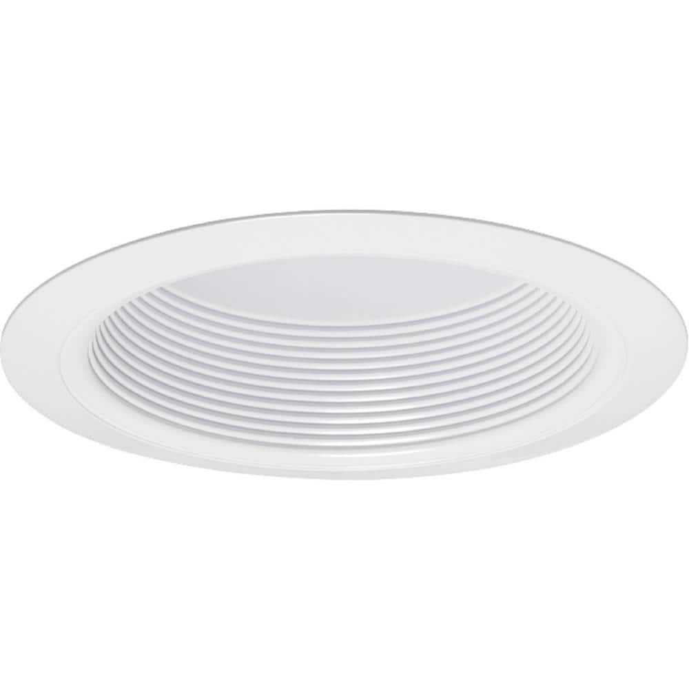 White Aluminum 6-Inch Round Recessed Lighting Trim