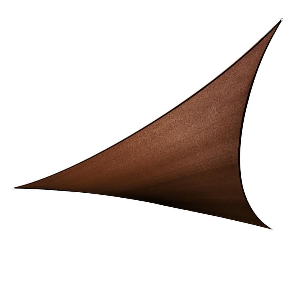 8 ft. x 8 ft. Brown Triangle Sun Shade Sail Canopy Fabric