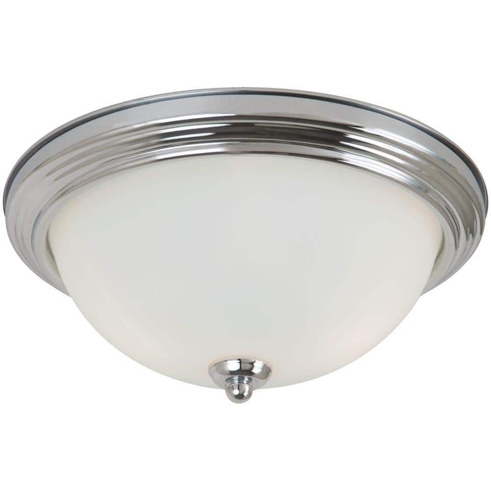 Geary Transitional Chrome 11.5" LED Energy Star Ceiling Flush Mount