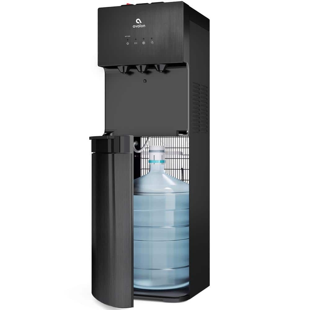 Black Stainless Steel Bottom Loading Water Cooler Dispenser