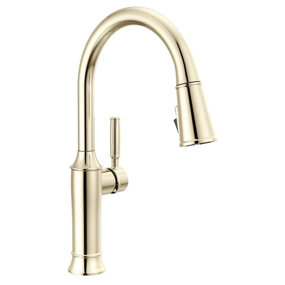 Polished Nickel Single Handle Pull Down Kitchen Faucet