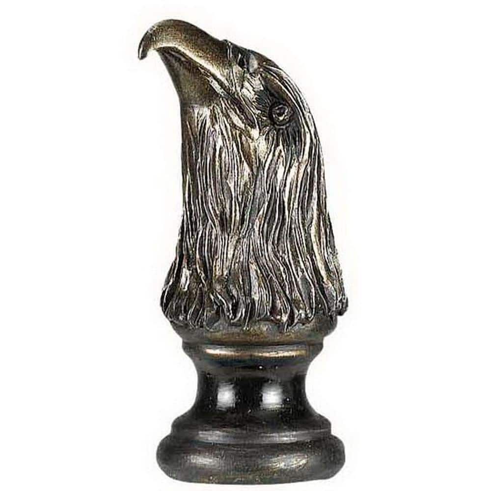 Brown Eagle Head Resin Lamp Finial