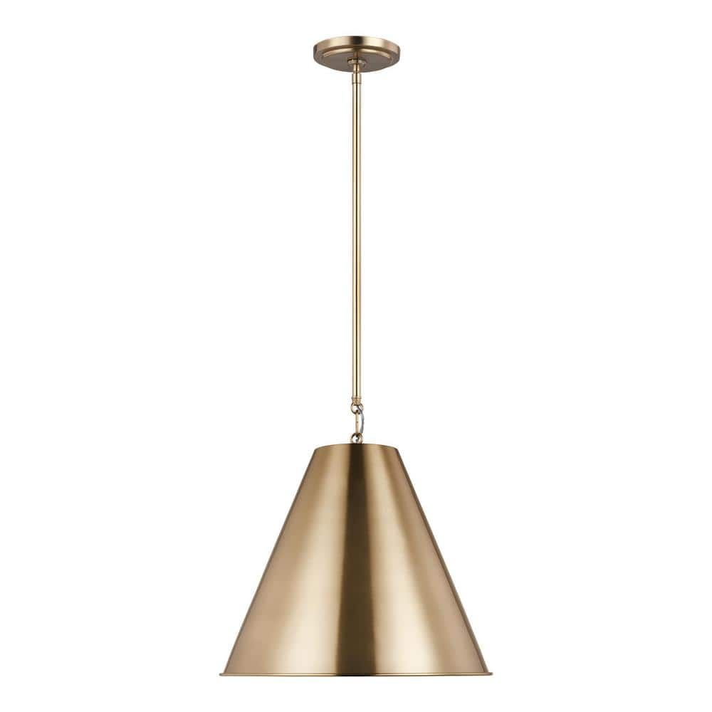 Satin Brass Steel Contemporary Pendant Light