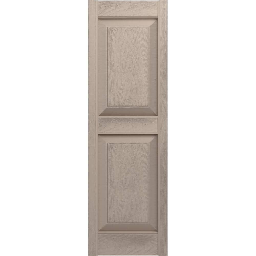 12" x 39" Wicker Raised Panel Vinyl Decorative Shutters