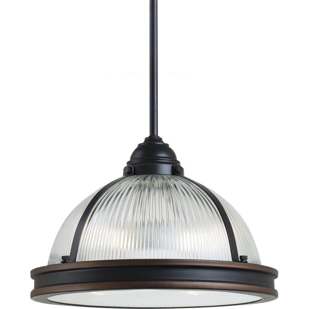 Autumn Bronze Prismatic Glass 2-Light Pendant