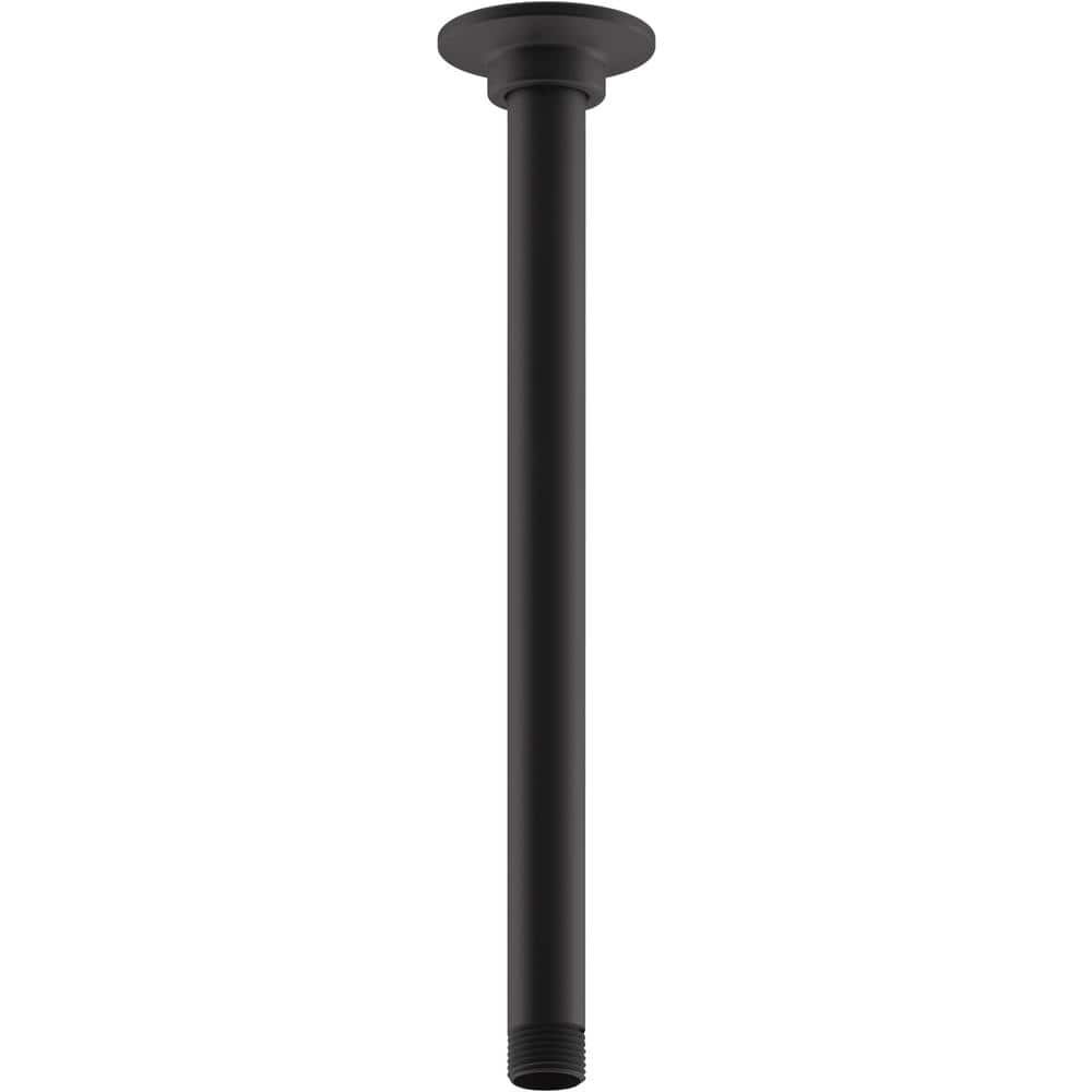 Matte Black Brass Ceiling Mount Shower Arm