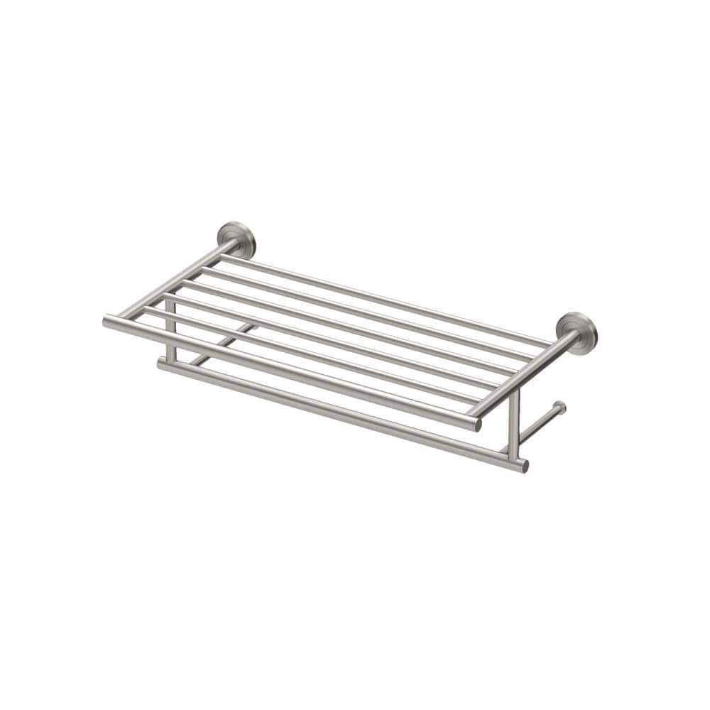 Satin Nickel Wall Mounted Minimalist Towel Rack