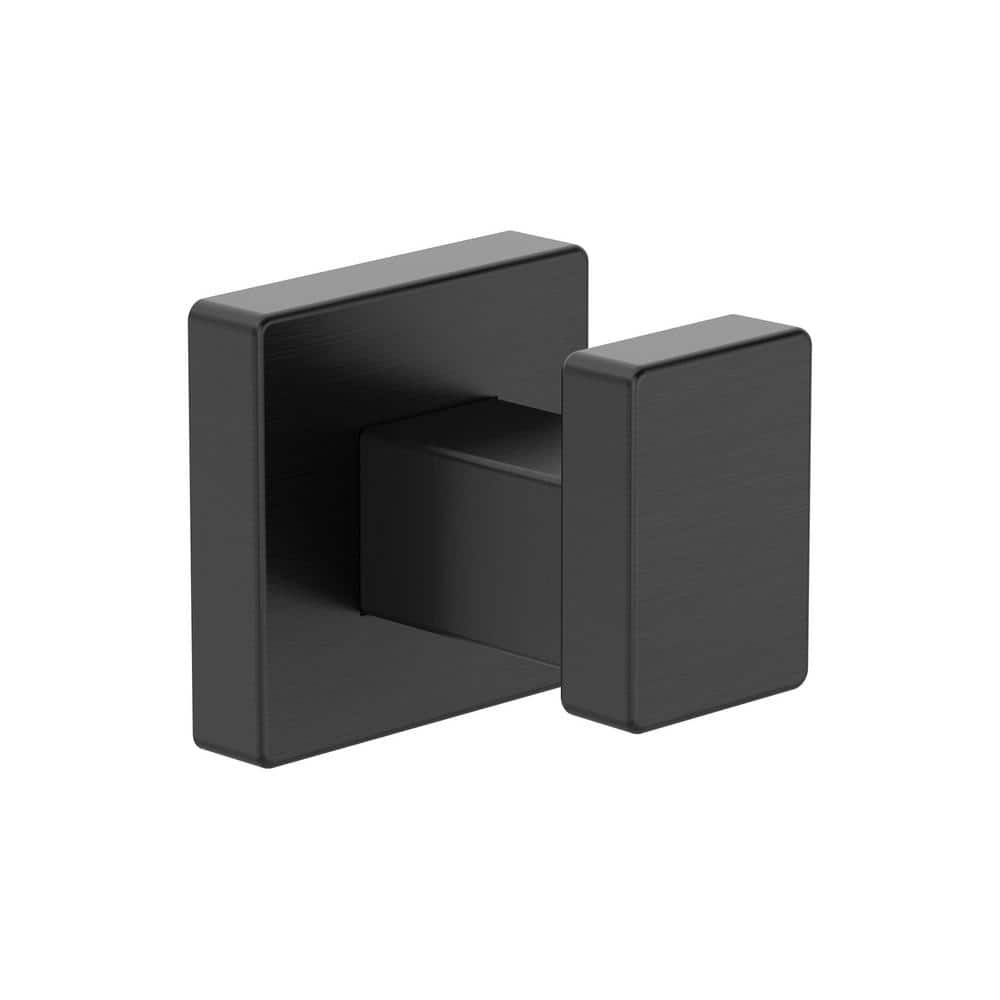 Matte Black Metal Wall-Mounted Duro Robe Hook