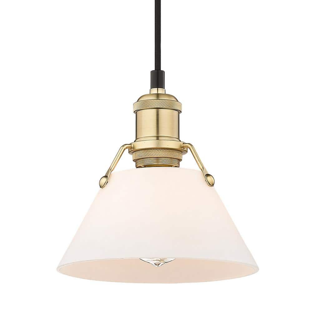 Orwell Mini Pendant in Brushed Champagne Bronze with Opal Glass